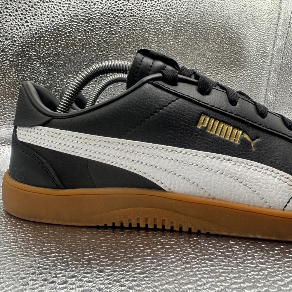 Size 9.5 Puma Super Team Sneakers Mens Black Excellent Gum Sole 389406-05